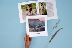 Cover des hochwertigen Fotobuchs, Softcover im quadratischen Format